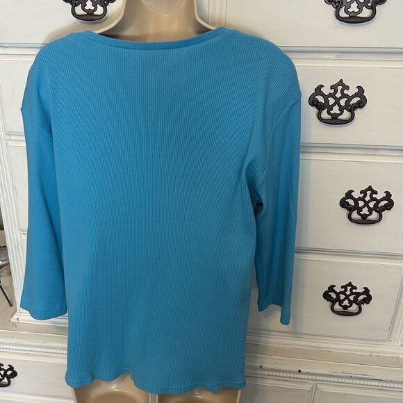 Y2K Eddie Bauer Lightweight Ribbed Top - Picture 4 of 16